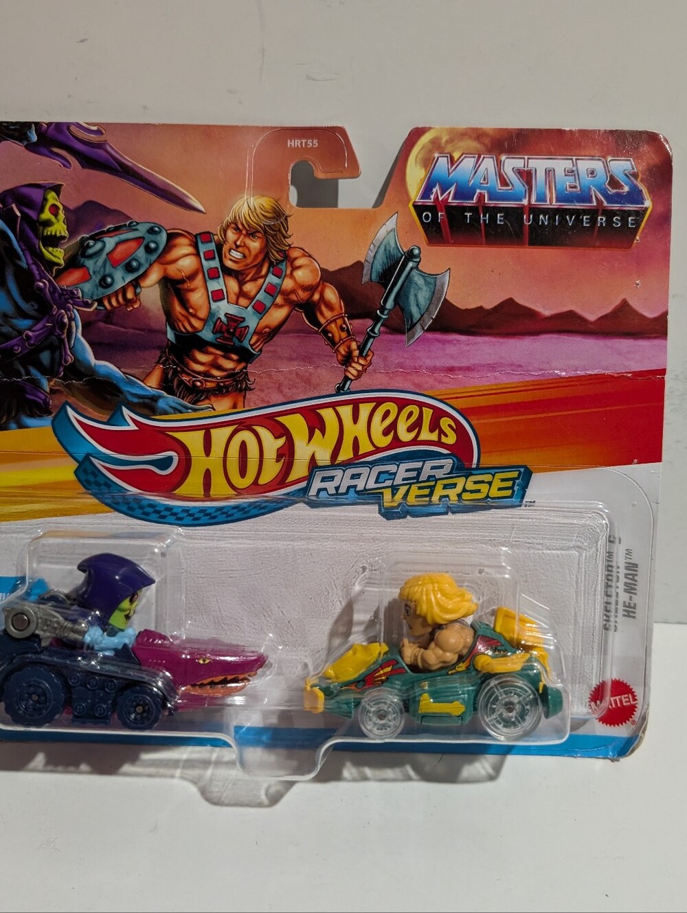 Hot Wheels Racer Verse MOTU He Man And Skeletor 2 Pack Sealed Exclusive